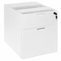 Boss N108-WT White Laminate Hanging Pedestal Letter File Cabinet - 16'' x 18'' x 19'' 197N108WT